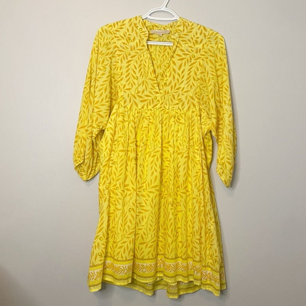 Vanessa Bruno Yellow Printed Mini Dress - Picture 2 of 11